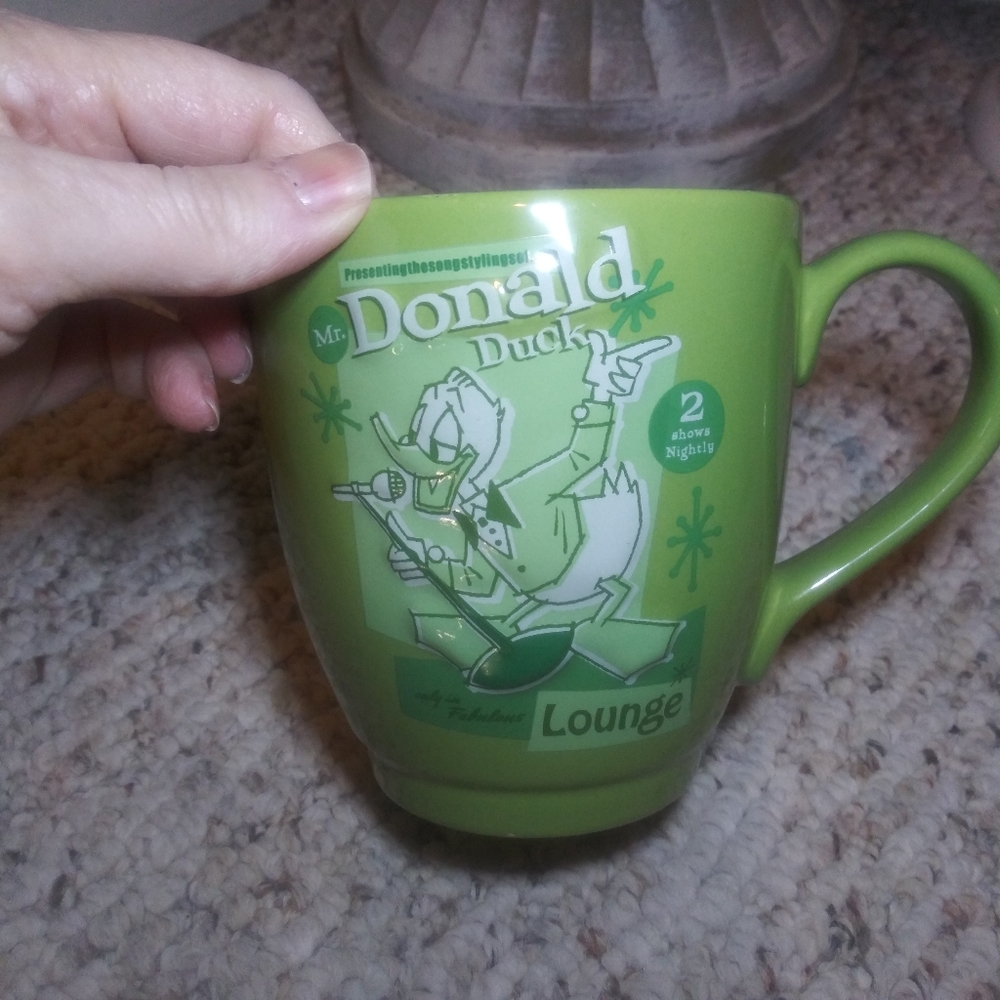 Disney Store Green Singing Donald Duck Coffee Mug - Picture 2 of 9